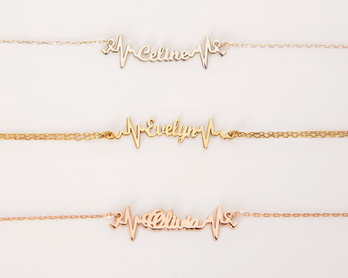 Personalized Heartbeat Name Necklace | Heartbeat Name Necklace | Graduation Gift for Nurse | Doctor Graduation Gift | Medical Student Gift