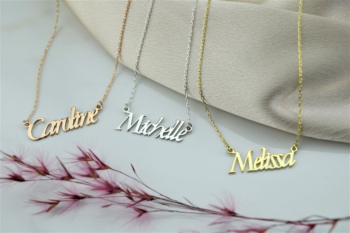 Modern Personalized Name Jewelry, Custom Baby Necklace Silver • Handmade Gifts for Christmas, Anniversary, Birthday by NecklaceDreamWorld