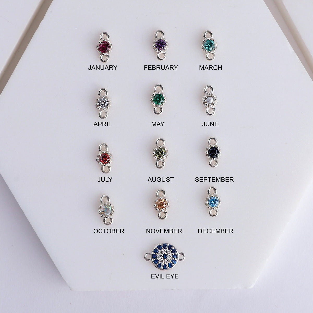 BIRTHSTONE ADD-ON for 8K, 14K, 18K Real/Solid Gold