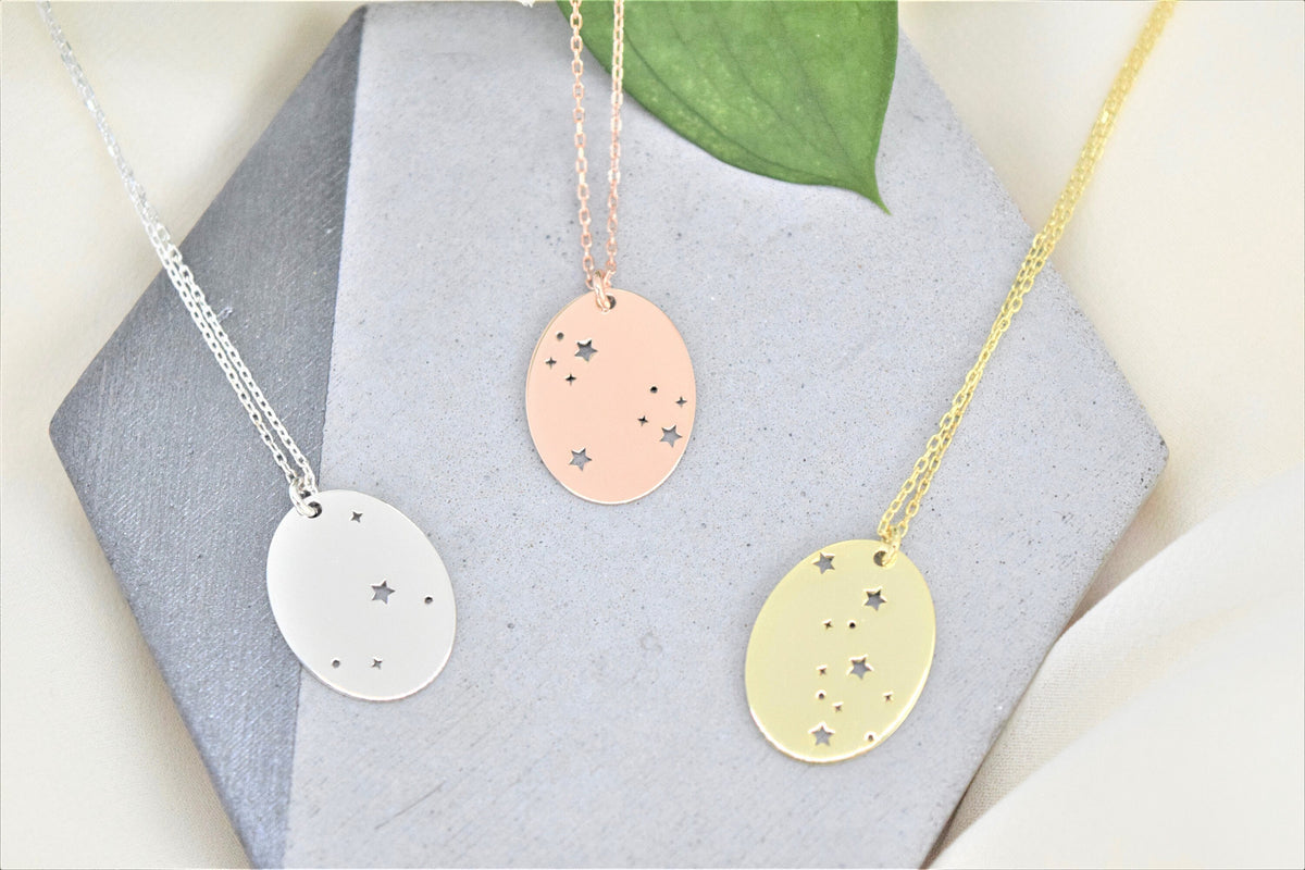 Mothers Day Gift Zodiac Constellation Necklace | Dainty Star Map Pendant Necklace | Birthday Gift