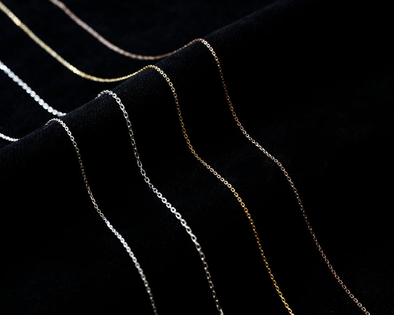 Best Seller, Sterling Silver Chain, Sterling Silver Gold Finished Chain, Dainty Rose Gold Chain, Everyday Chain, Simple Chain , Any Sizes