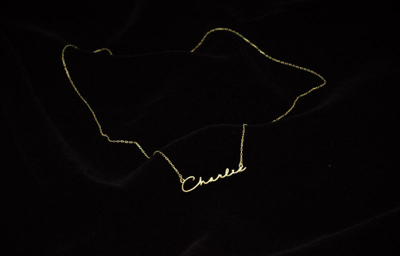 Handmade Personalized Name Necklace, Custom Name Necklace in Sterling Silver, Personalized Jewelry, Name Necklace Gold, Gift for Her
