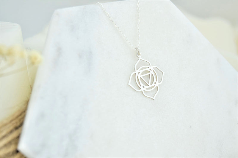 Root Chakra Necklace, Muladhara Yoga Tiny Handmade Jewelry • Hindu Necklace • Unique Yoga Chakra Jewelry • First Chakra • Symbol Necklace