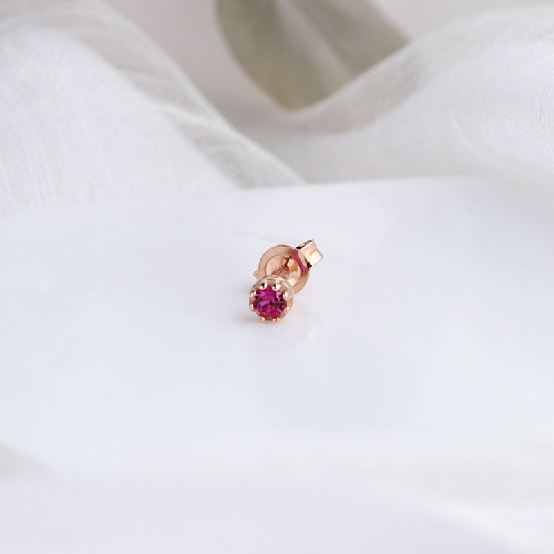 Cute Birthstone Stud Gold Earrings • Vintage Silver Diamond Earrings • Handmade Aesthetic Earrings