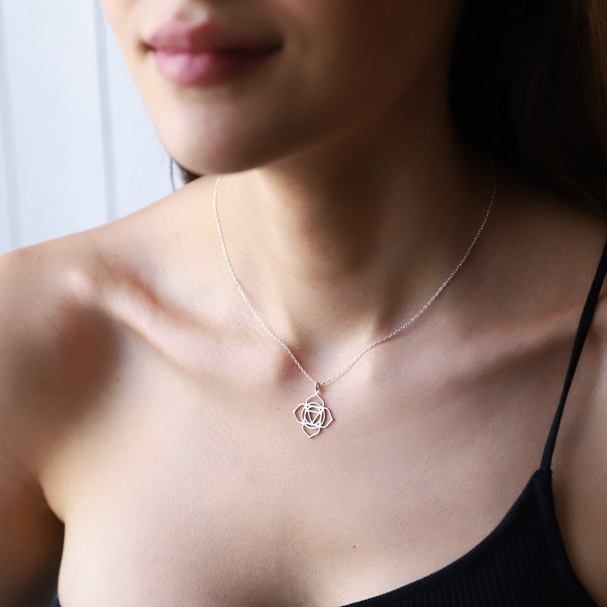 Root Chakra Necklace, Muladhara Yoga Tiny Handmade Jewelry • Hindu Necklace • Unique Yoga Chakra Jewelry • First Chakra • Symbol Necklace