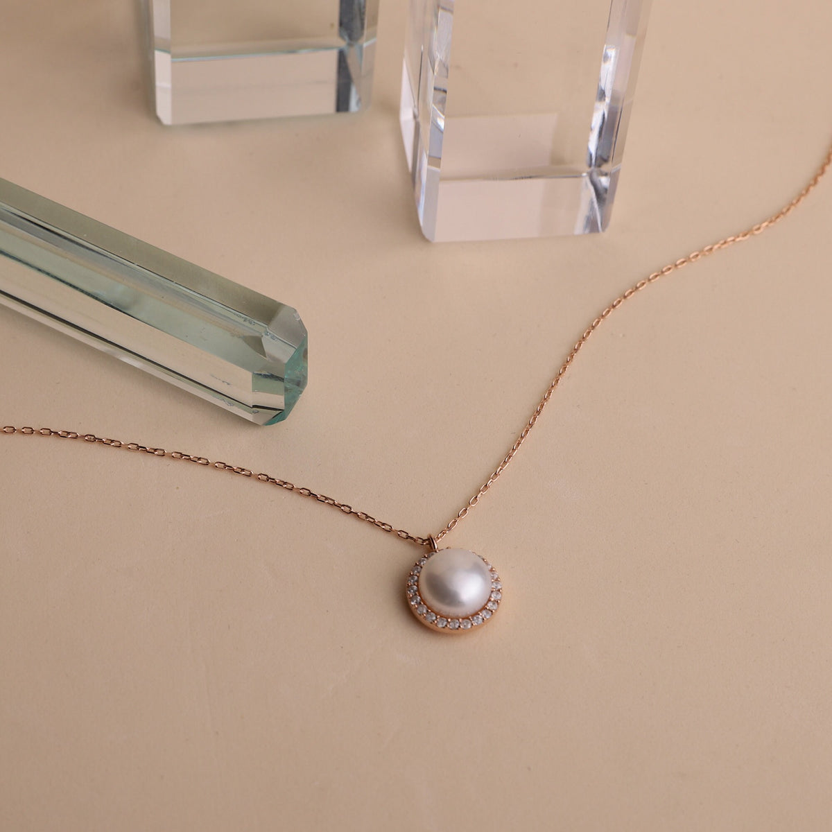 Dainty Pearl Necklace, Pearl and Diamond Necklace • Wedding Necklaces • Fresh Water Pearl Set • CZ Diamonds Pearl necklaces for Women