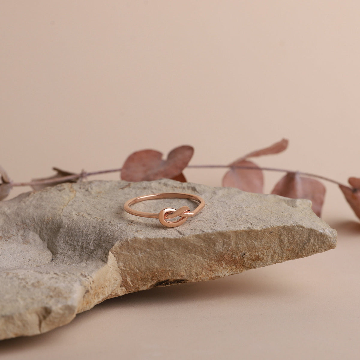 Love Knot Ring Sterling Silver, Dainty Stacking Ring Gold, Cute Friendship Handmade Ring | Tiny Tie the Knot Jewelry by NecklaceDreamWorld