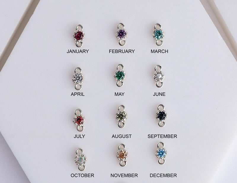 Custom Dainty Two Birthstones Gold Rings for Women | Tiny Rings with CZ Diamond | Mothers Ring | Gemstone Ring