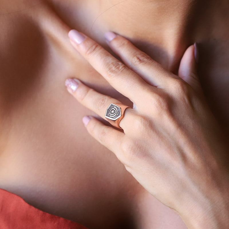 Custom Signet Ring College, Engraved University Logo Ring • Personalized Signet College Ring • Graduation Gifts for Men, Men Silver Ring