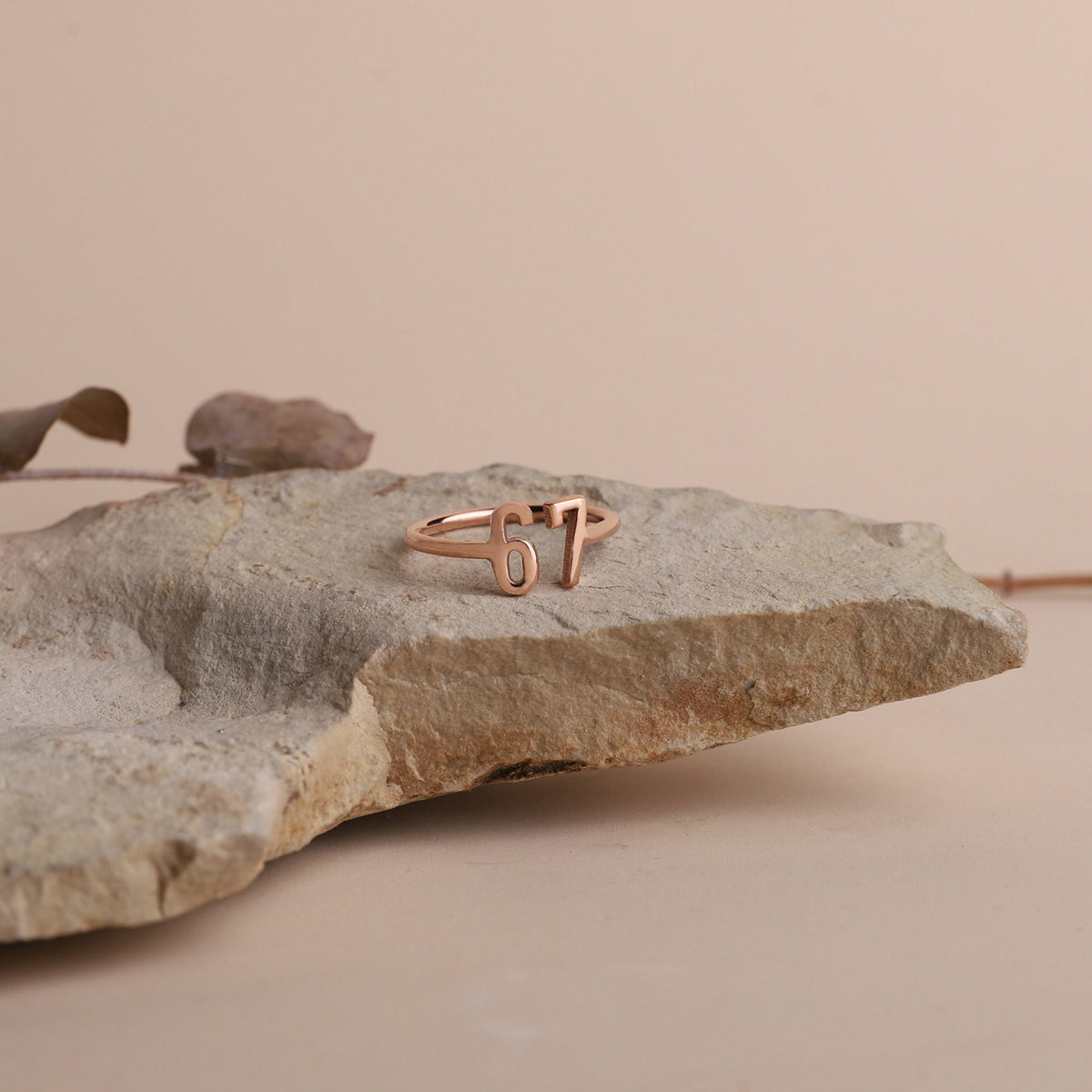 Custom Gold Filled Initials Numbers Rings, Everyday Letters Jewelry Gift for Her and Him by NecklaceDreamWorld