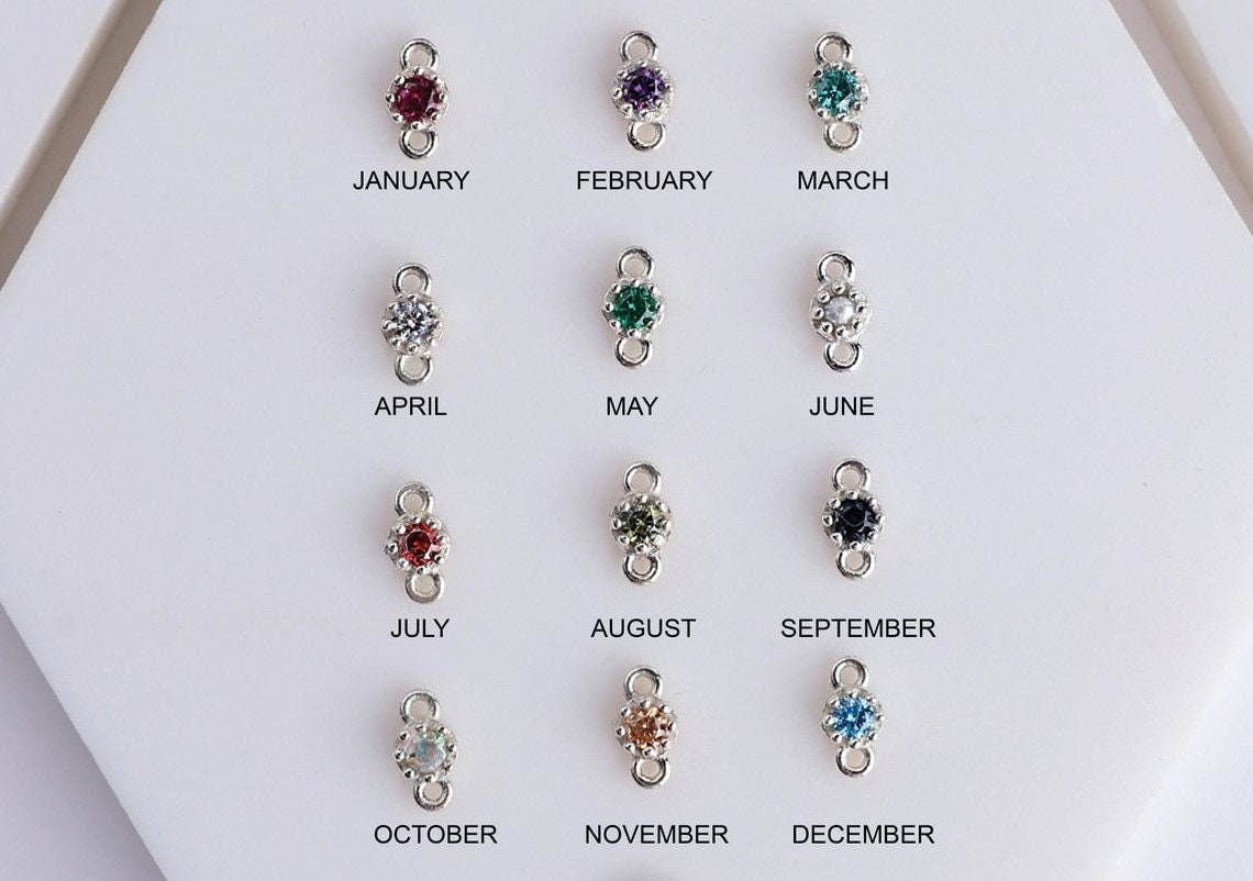 Custom Name Necklace, Personalized Name Necklace, Name Necklace with Birthstone, Custom Name Choker with Birthstone, Everyday Name Necklace