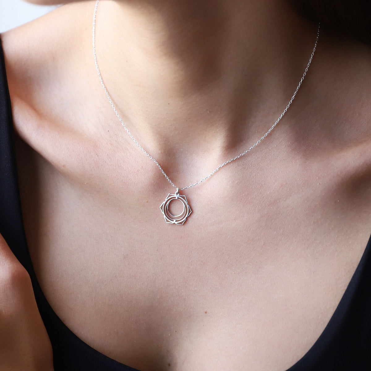 Sacral Chakra Necklace, Svadhisthana Yoga Symbol Jewelry • Handmade Chakra • Hindu Necklace • Yoga Chakra • Seven Chakra Symbol Jewelry
