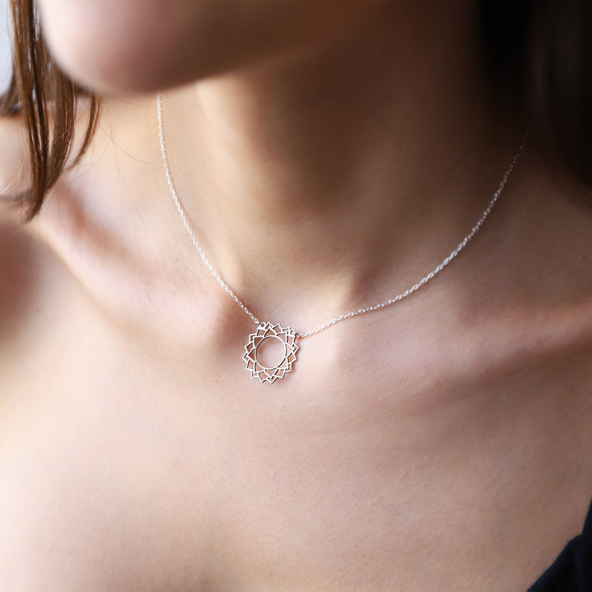 Crown Chakra Necklace, Sahasrara Yoga Geometric • Handmade Chakra• Hindu Jewelry • Yoga Chakra Necklace• Spiritual Jewelry • Symbol Necklace