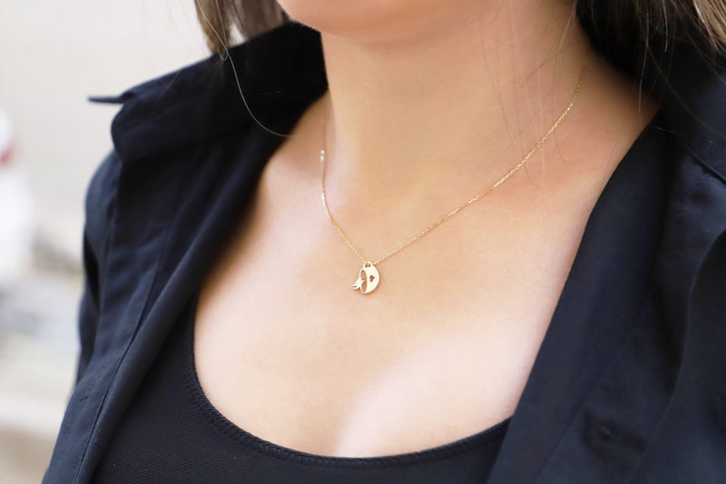 Tiny Tea Coffee Cup Necklace • Coffee Mug Necklace • Cup of Coffee Necklace with Heart • Gift for Women • Christmas Gift • Best Gift for Her