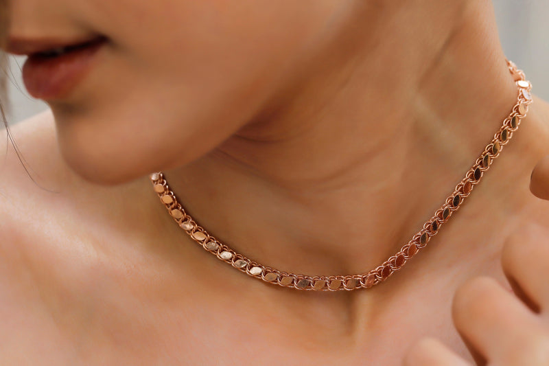 14K Gold Sequin Chain Necklace, Everyday Sequin Chain Necklace, Unique Perfect Ready to be GiftedDisc Chain Necklace by NecklaceDreamWorld