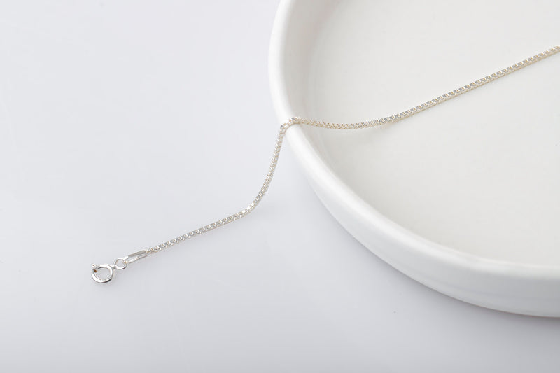 Dainty Layered Necklace Silver, Gold Box Chain Necklace, Silver Box Chain 1mm, Ships Next Day Rose Gold Jewelry by NecklaceDreamWorld