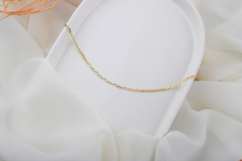 Figaro Chain Necklace in 14K Gold, Sterling Silver and Rose • Everyday Chain Jewelry by NecklaceDreamWrold • Perfect Uniqeu Gifts