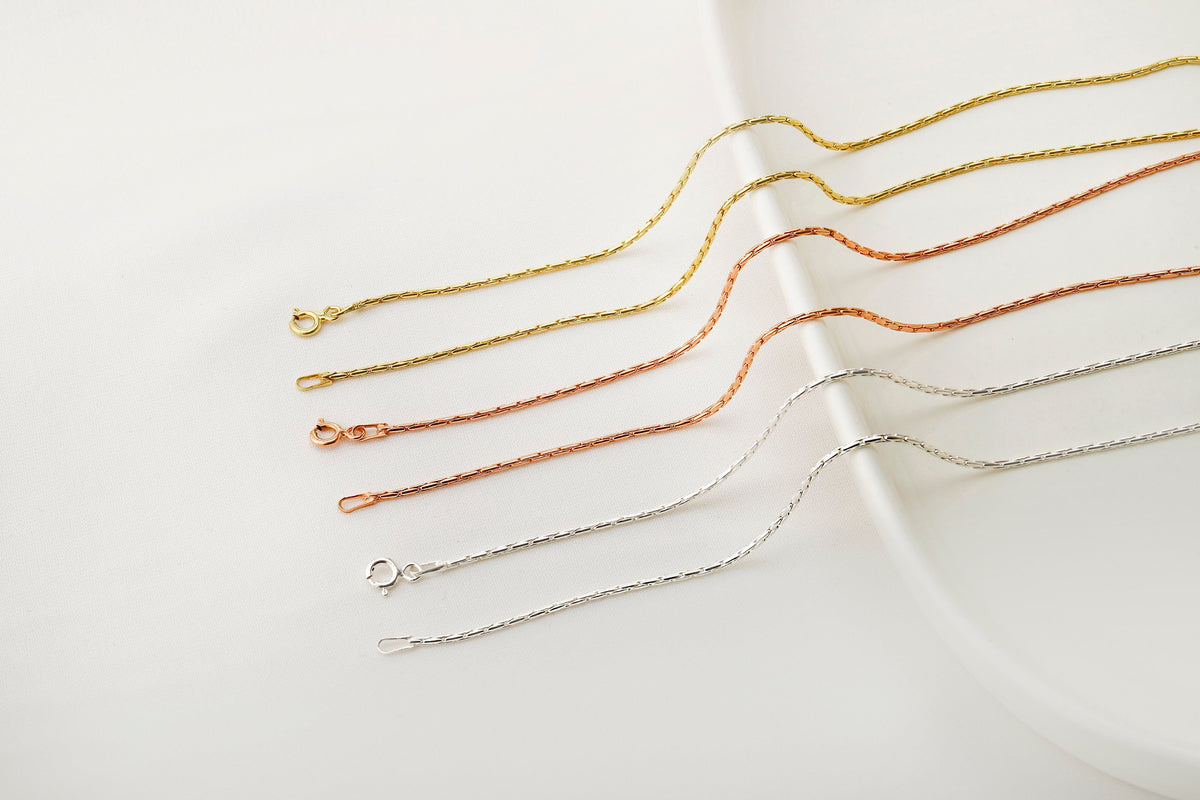 14K Gold Serpentine Chain Necklace, Everyday Choker Necklace by NecklaceDreamWorld
