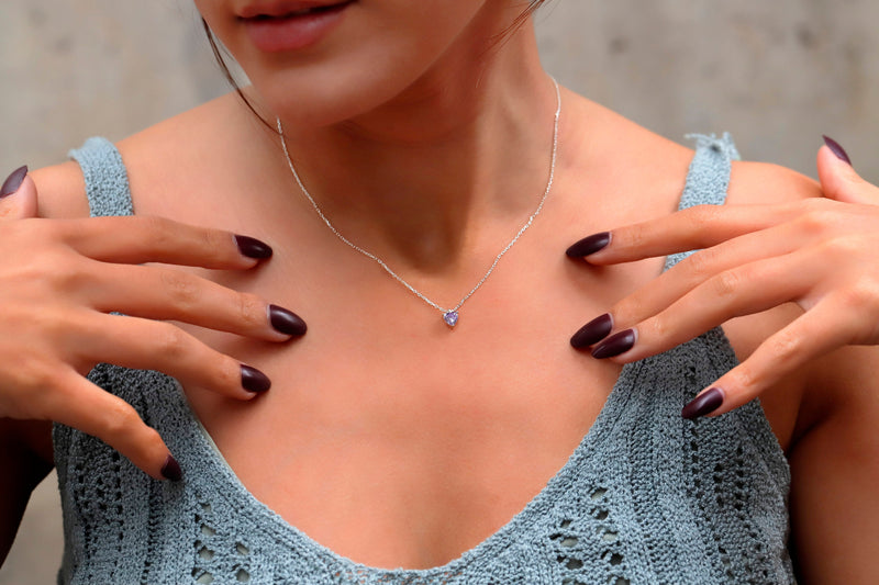 Delicete Pink Quartz, Ametrine, and Amethyst Crystal Choker Necklace in 14K Gold, Sterling Silver and Rose Gold by NecklaceDreamWorld