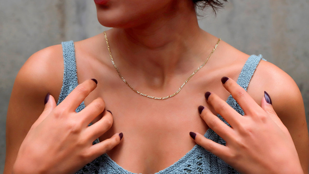 Figaro Chain Necklace in 14K Gold, Sterling Silver and Rose • Everyday Chain Jewelry by NecklaceDreamWrold • Perfect Uniqeu Gifts
