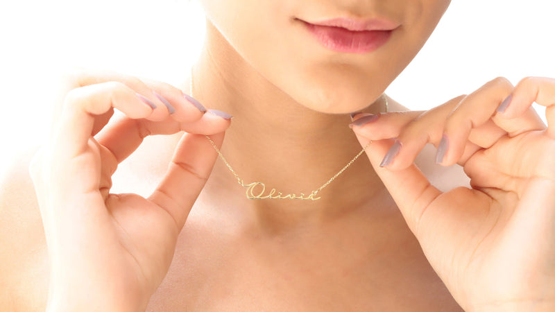 Handmade Personalized Name Necklace, Custom Name Necklace in Sterling Silver, Personalized Jewelry, Name Necklace Gold, Gift for Her