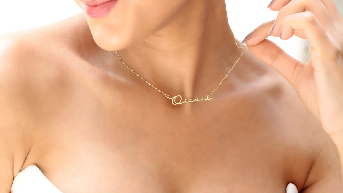 Personalized Name Necklace • Custom Name Necklace Silver • Personalized Jewelry for Women • Name Necklaces Gold • Birthday Gifts