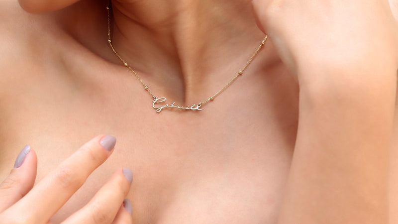 Beaded Satellite Chain Layering Name Necklace 10K Gold filled by NecklaceDreamWorld, Everyday Jewelry for your loved ones, Perfect Gifts