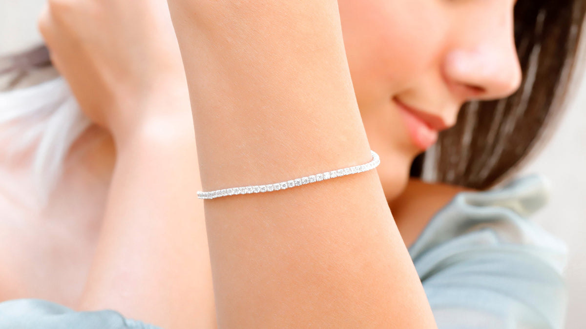 925 Sterling Silver Tennis Bracelets, Couples Bracelet, Dainty Diamond Bracelet, Wedding Jewelry, Bracelets for Women, Bridesmaid Gift