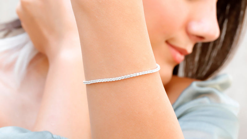 925 Sterling Silver Tennis Bracelets, Couples Bracelet, Dainty Diamond Bracelet, Wedding Jewelry, Bracelets for Women, Bridesmaid Gift