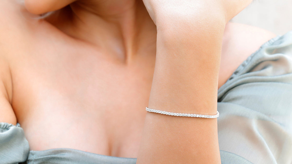 925 Sterling Silver Tennis Bracelets, Couples Bracelet, Dainty Diamond Bracelet, Wedding Jewelry, Bracelets for Women, Bridesmaid Gift