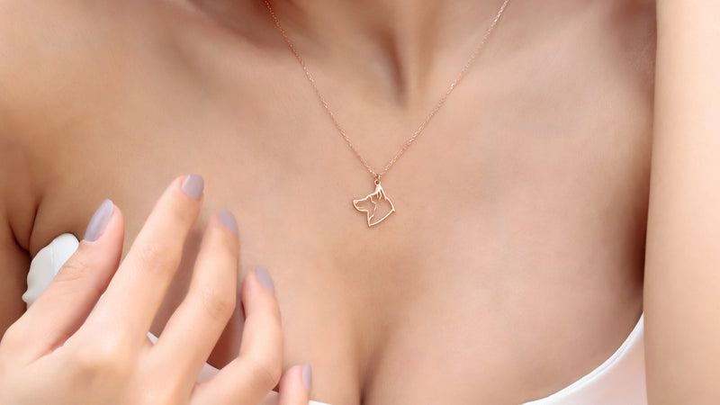 Custom Dog Lovers Silhouette Necklace, Memorial Pet Portrait Gift, Perfect Gifts for Puppy Owner by NecklaceDreamWorld, Coping with Pet Loss